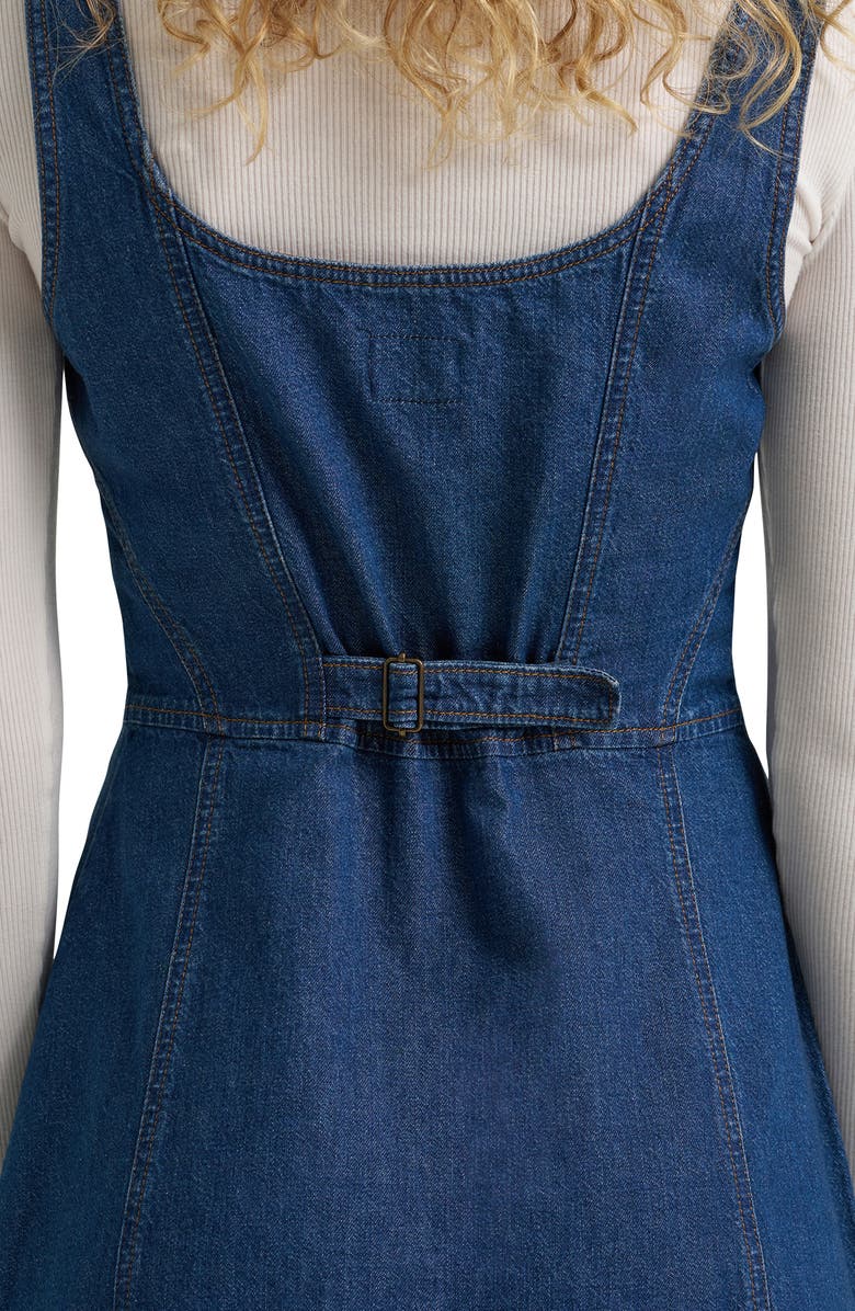 Lee Seamed Denim Minidress, Alternate, color, Evening Blue