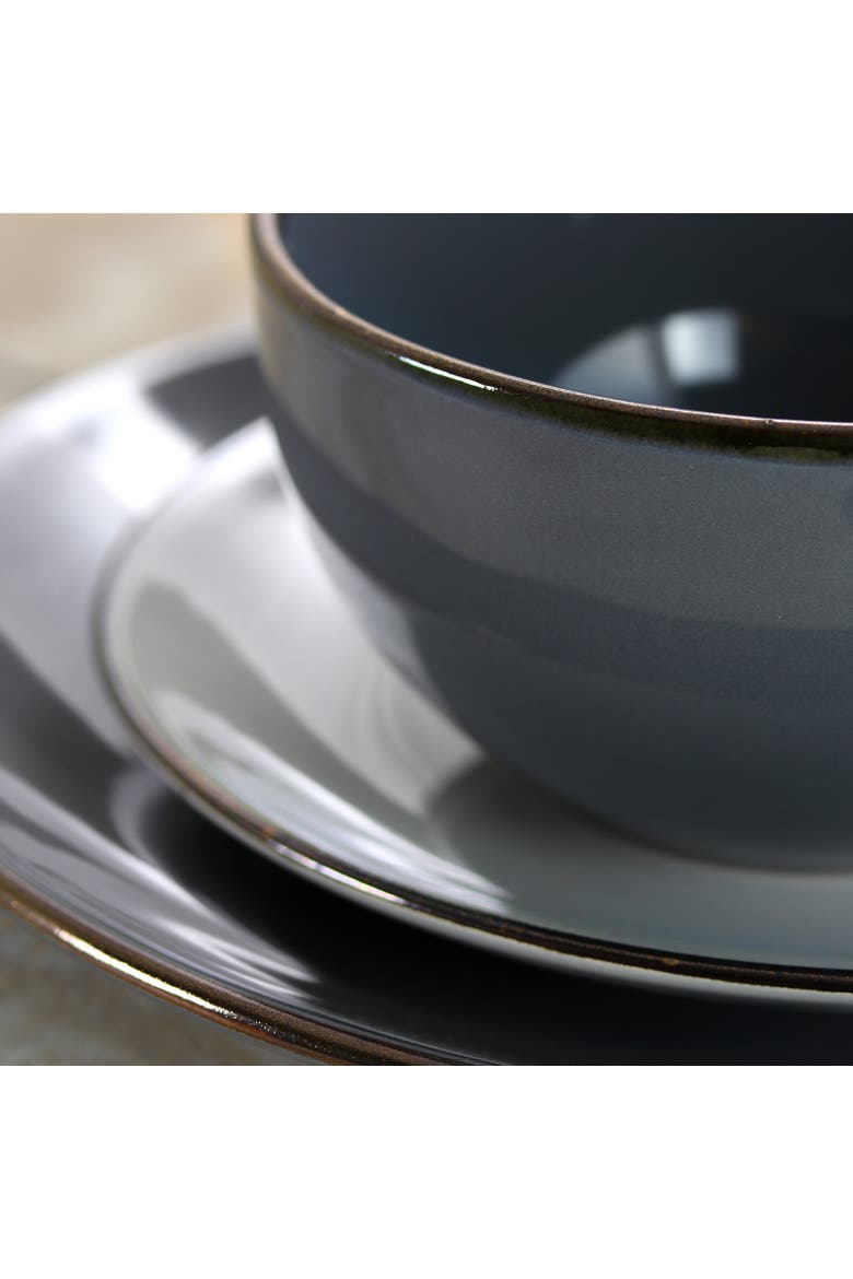 Tahitian Grand 16 Piece Stoneware Dinnerware Set, Alternate, color, Grey