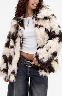 BDG Urban Outfitters Wilson Spotted Faux Fur Jacket