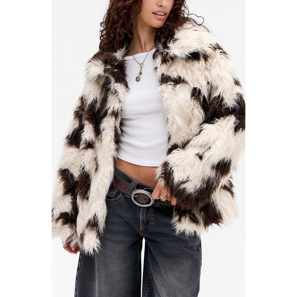 Bdg Urban Outfitters Wilson Spotted Faux Fur Jacket In Multi
