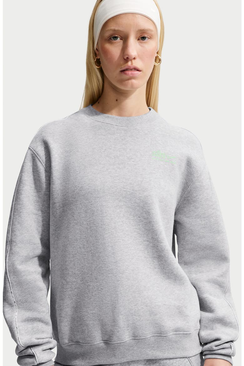 Piped Long Sleeve T-Shirt, Alternate, color, GREY HEATHER/ ILLUSION GREEN