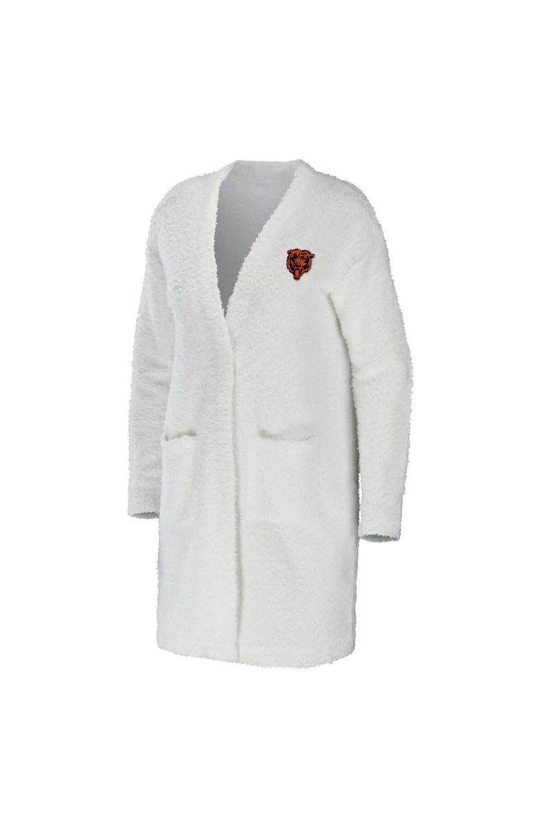 WEAR by Erin Andrews Women's WEAR by Erin Andrews Cream Chicago Bears Cozy Lounge Cardigan Sweater, Alternate, color, 