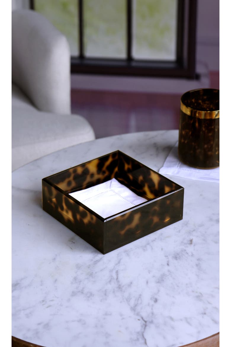VIDA Acrylic Tortoise Beverage Napkin Holder, Alternate, color, Tortoise