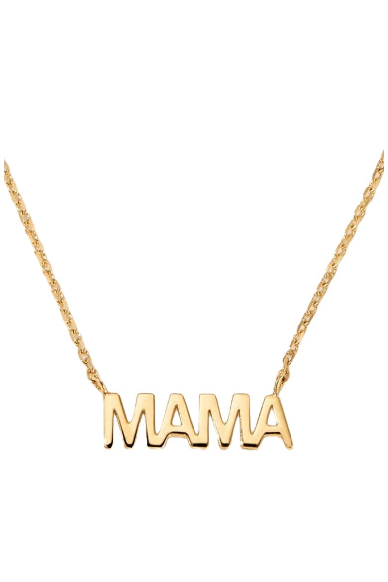 Solid Gold Mama Necklace, Alternate, color, 10k Solid Gold