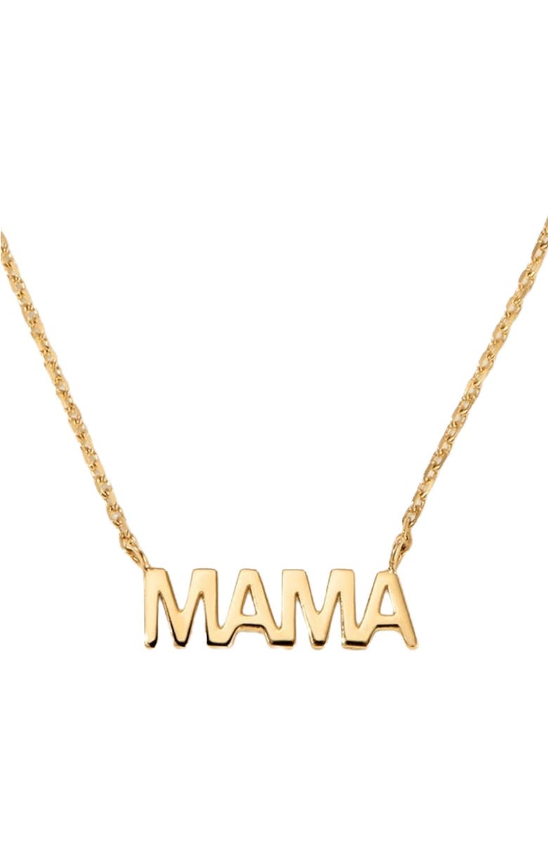 MADE BY MARY Solid Gold Mama Necklace, Alternate, color, 10K Solid Gold