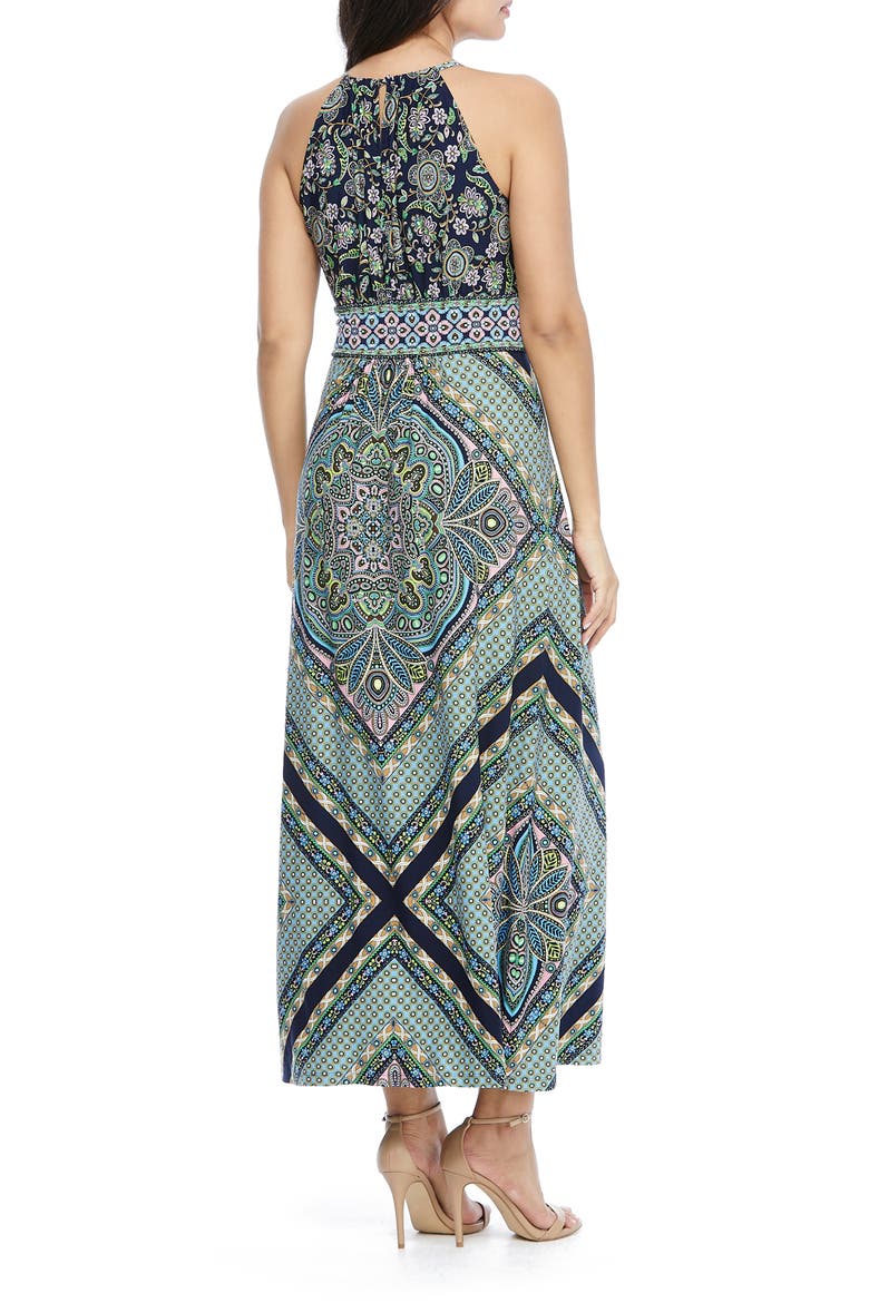 Keyhole Jersey Maxi Dress, Alternate, color, NAVY/BLUE