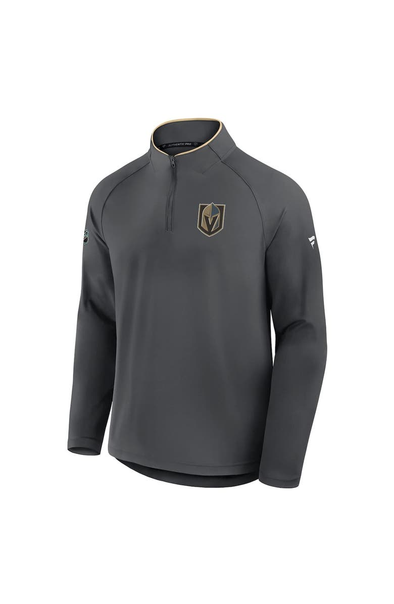 FANATICS Men's Fanatics Gray Vegas Golden Knights Authentic Pro Rink Training Quarter-Zip Pullover, Alternate, color, Gray