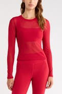 Zella Mesh Mix Long-Sleeve Tee