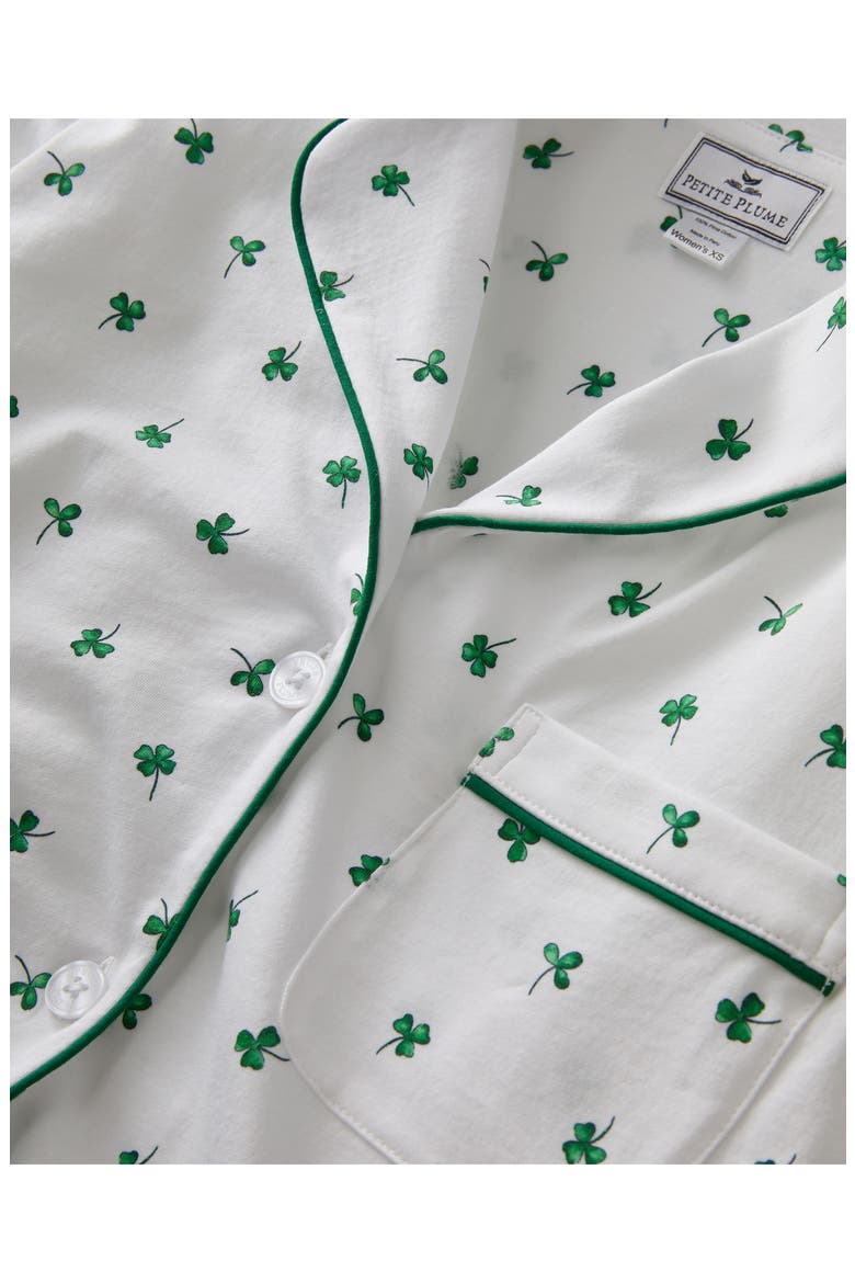 Shamrock Lightweight Pima Cotton Pajamas, Alternate, color, GREEN