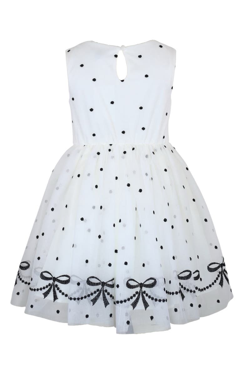 Zunie Kids' Sleeveless Party Dress & Velvet Bolero Jacket Set, Alternate, color, Black/ Ivory