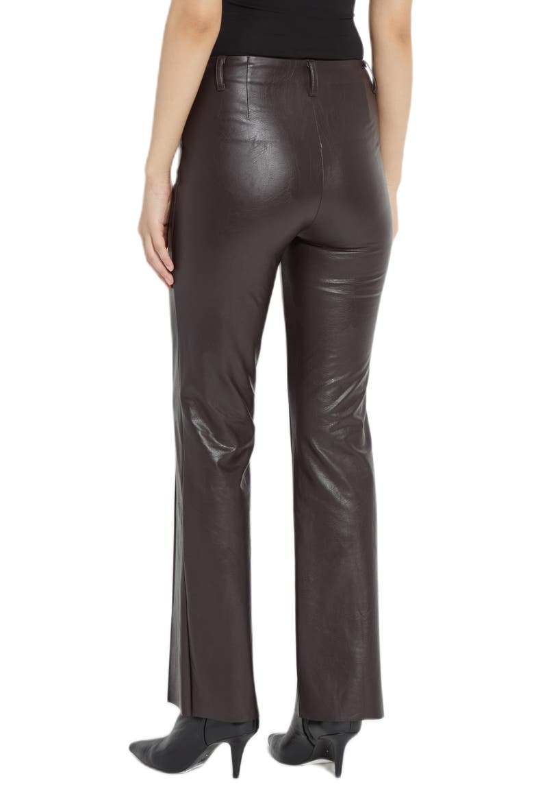 Ellie High Waist Straight Leg Faux Leather Pants, Main, color, DOUBLE ESPRESSO