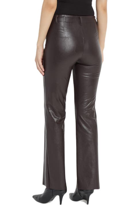 Ellie High Waist Straight Leg Faux Leather Pants