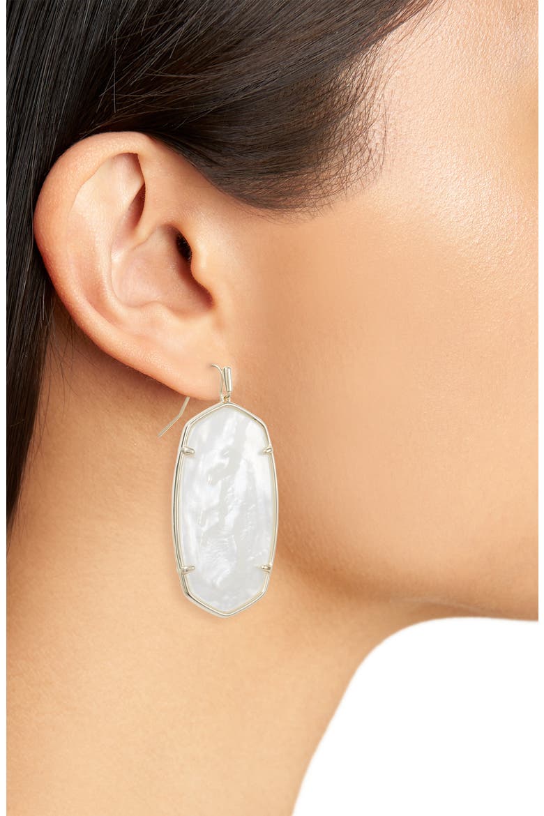 Faceted Danielle Drop Earrings, Alternate, color, GOLD IVORY MOP