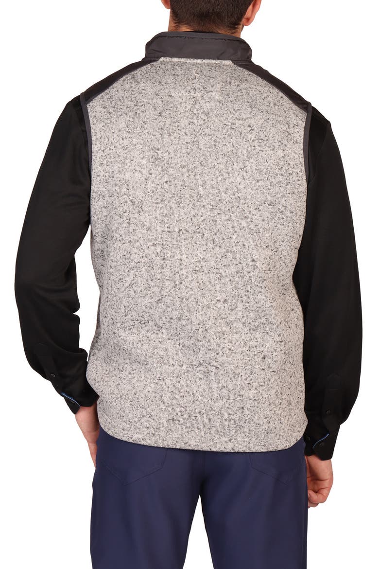 Full Zip Knit Vest, Alternate, color, GREY HEATHER