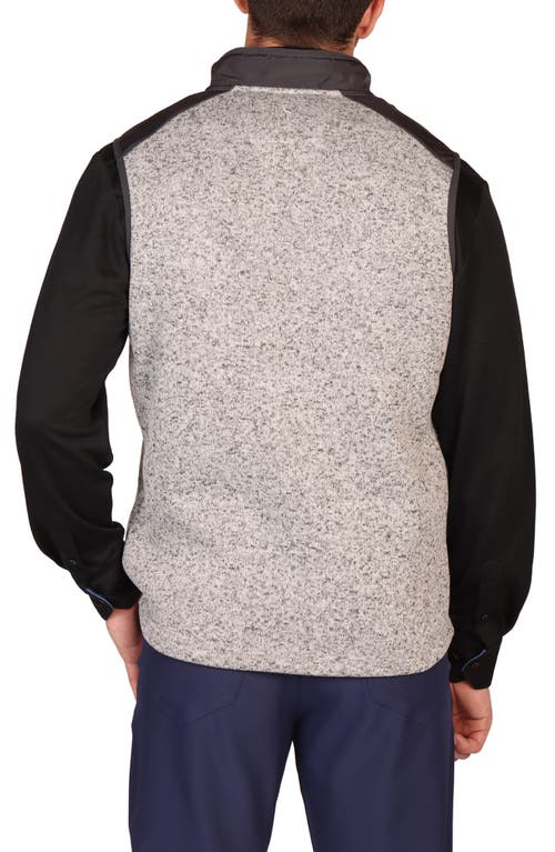 Tailorbyrd Full Zip Knit Vest In Gray