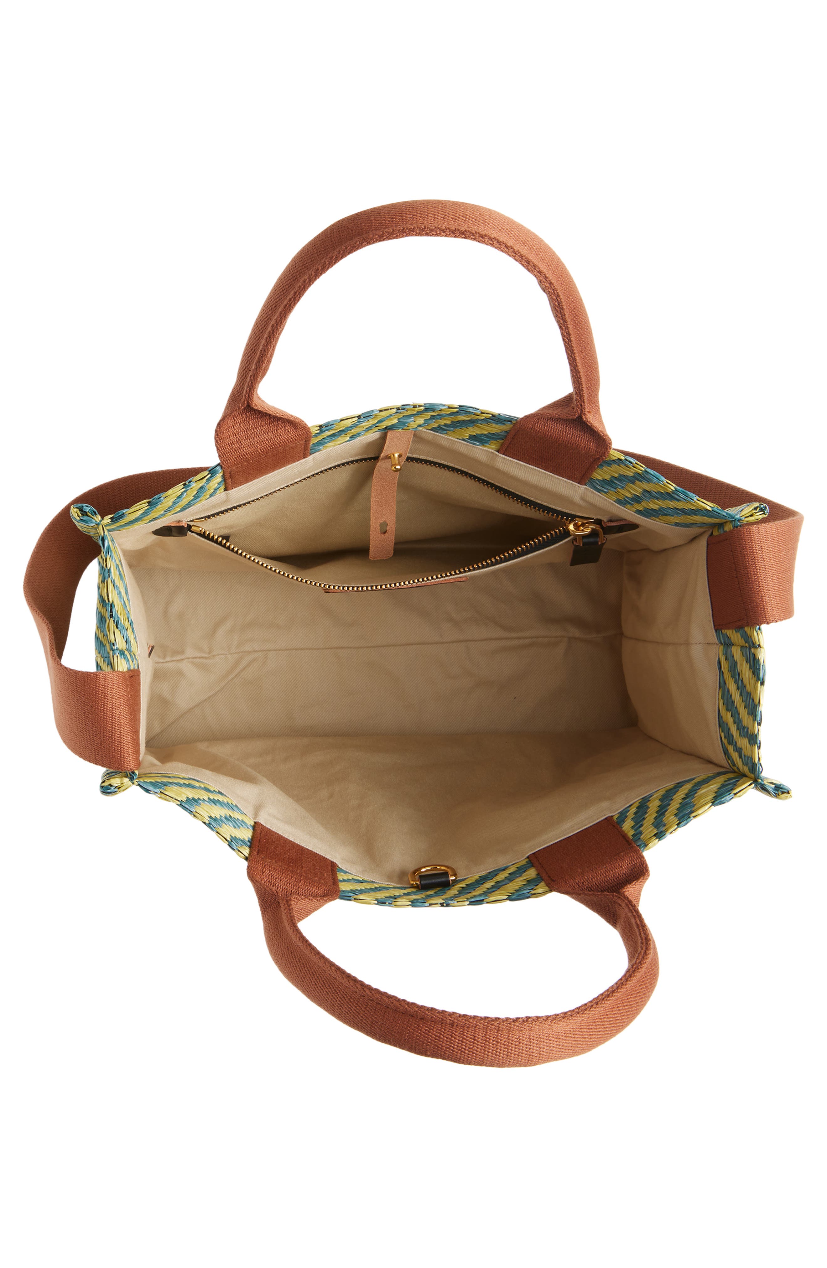 Marni Small Logo Basket Bag, Alternate, color, 00V44 Garden Green