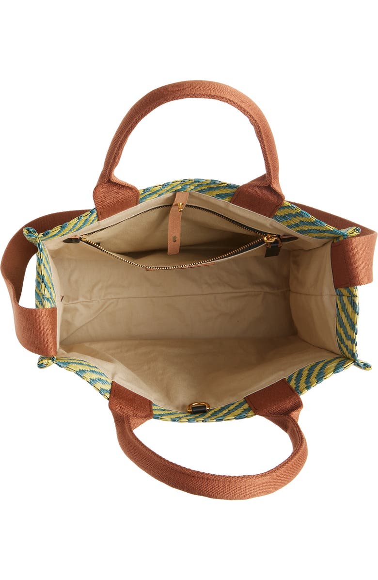 Marni Small Logo Basket Bag, Alternate, color, 00V44 Garden Green