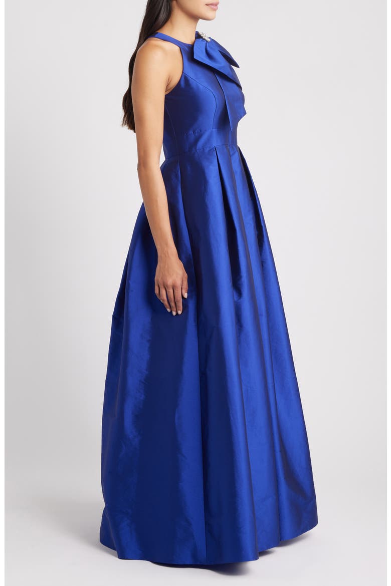 Bow Mikado Ballgown, Alternate, color, ROYAL
