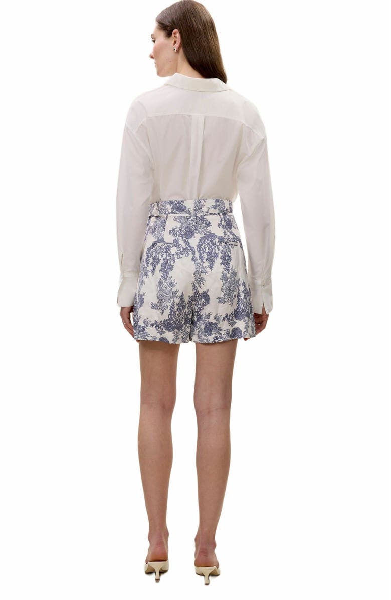 Rebecca Taylor Lena Shine Short, Alternate, color, Ivory Toile Combo