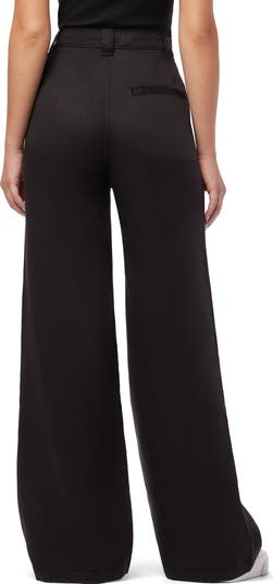 High Waist Tie Front Wide Leg Pants
