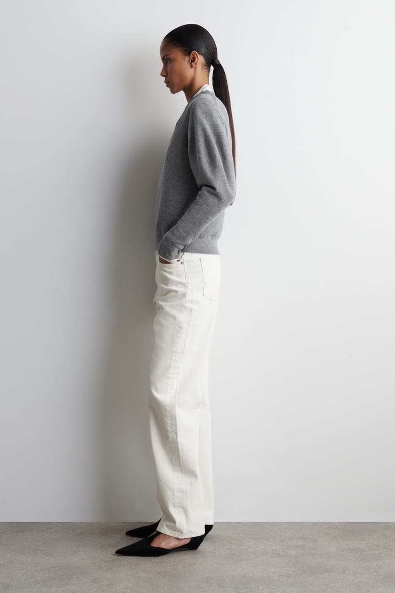 Balloon-sleeve Merino Wool Sweater, Alternate, color, GRAY