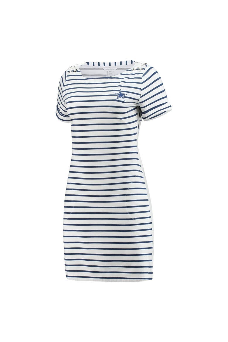 Women's Tommy Bahama White Dallas Cowboys Tri-Blend Jovanna Striped Dress, Alternate, color, White