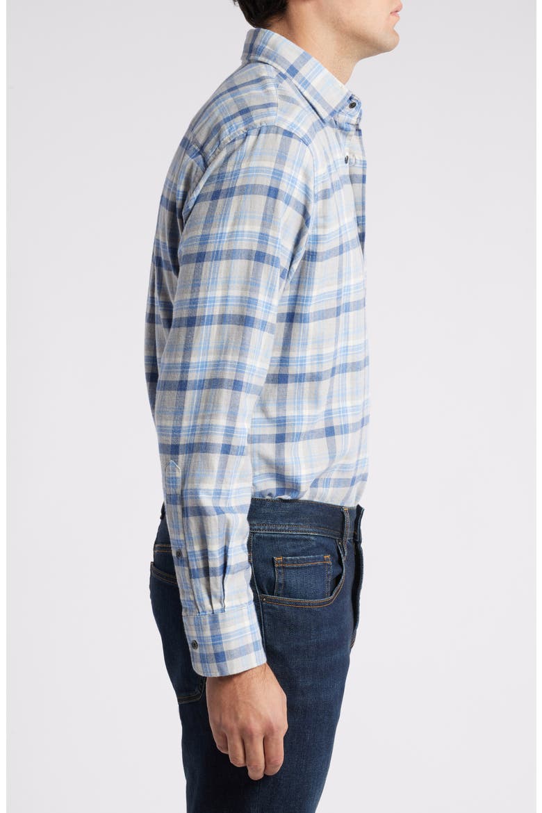 Sherbrooke Plaid Button-Up Shirt, Alternate, color, BRITISH GREY