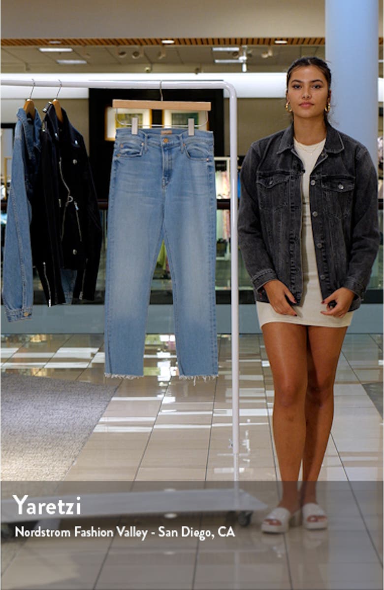 The Dazzler Raw Hem Crop Slim Jeans, sales video thumbnail