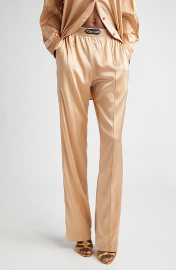 TOM FORD Stretch Silk Satin Pajama Pants | Nordstrom