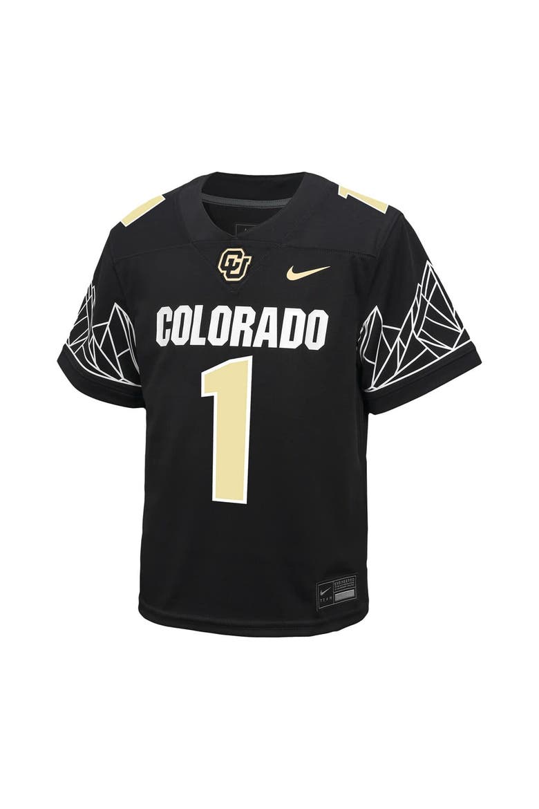 Preschool Nike #1 Black Colorado Buffaloes Untouchable Football Jersey, Alternate, color, Black
