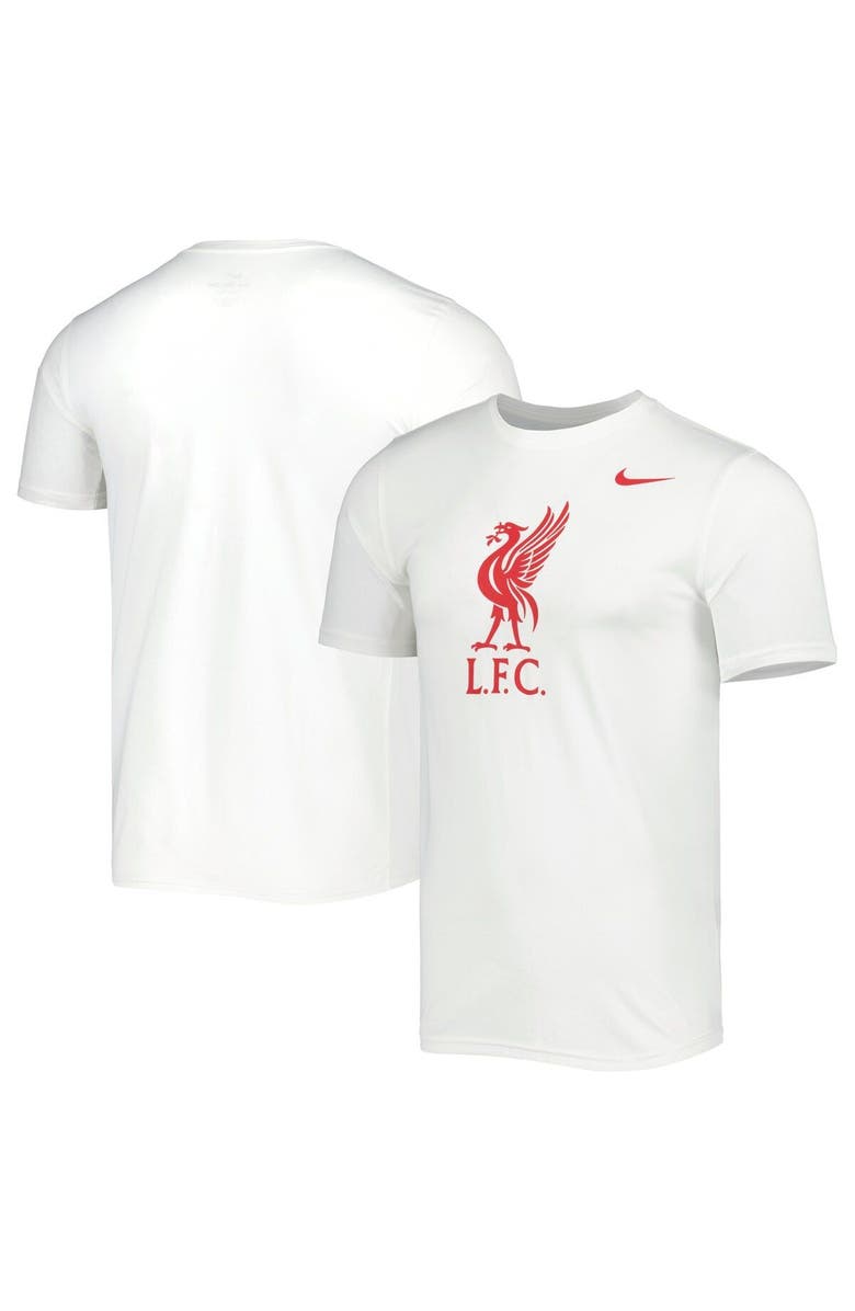 Nike Men's Nike White Liverpool Primary Logo Legend Performance T-Shirt, Alternate, color, 