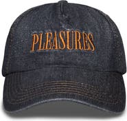 PLEASURES Zigzag Adjustable Cotton Denim Baseball Cap