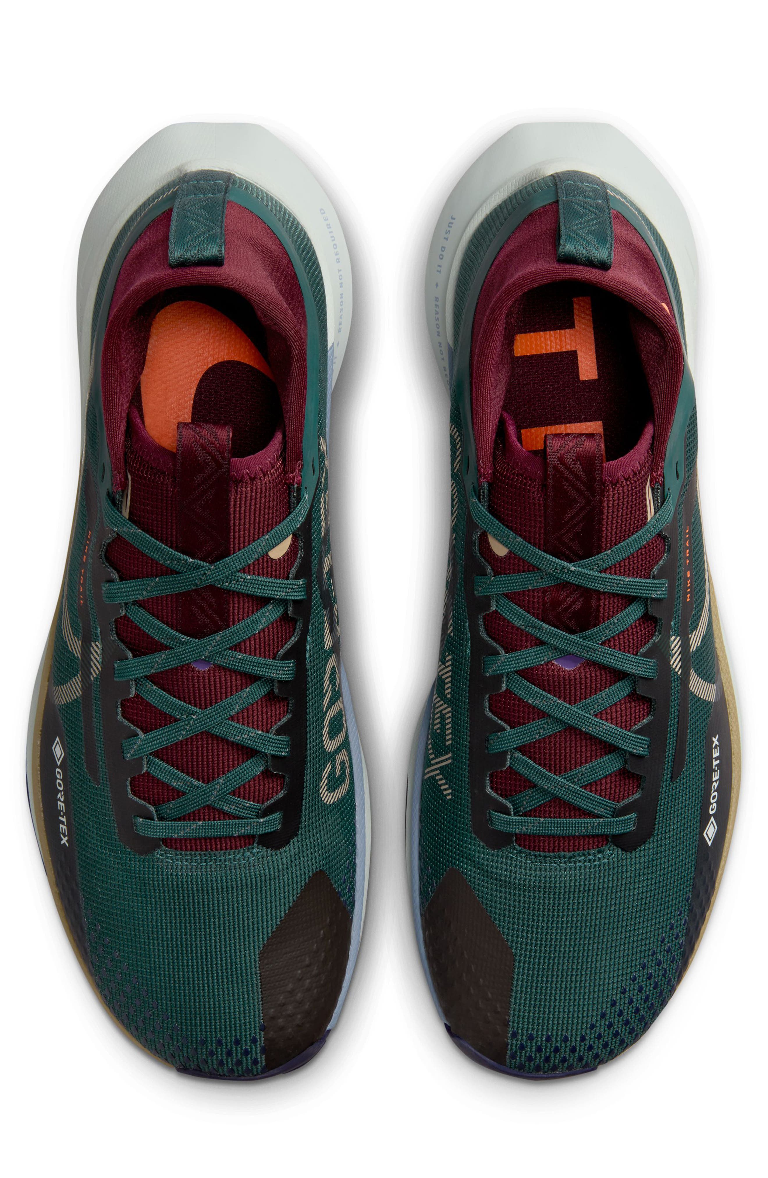 React Pegasus Trail 4 Gore-Tex® Waterproof Running Shoe, Alternate, color, DEEP JUNGLE/ KHAKI/ MAROON