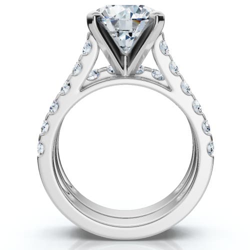 Bliss Diamond Certified 3.75ct Diamond Engagement Matching Wedding Ring Set 14k Gold Lab Grown In 14k White Gold