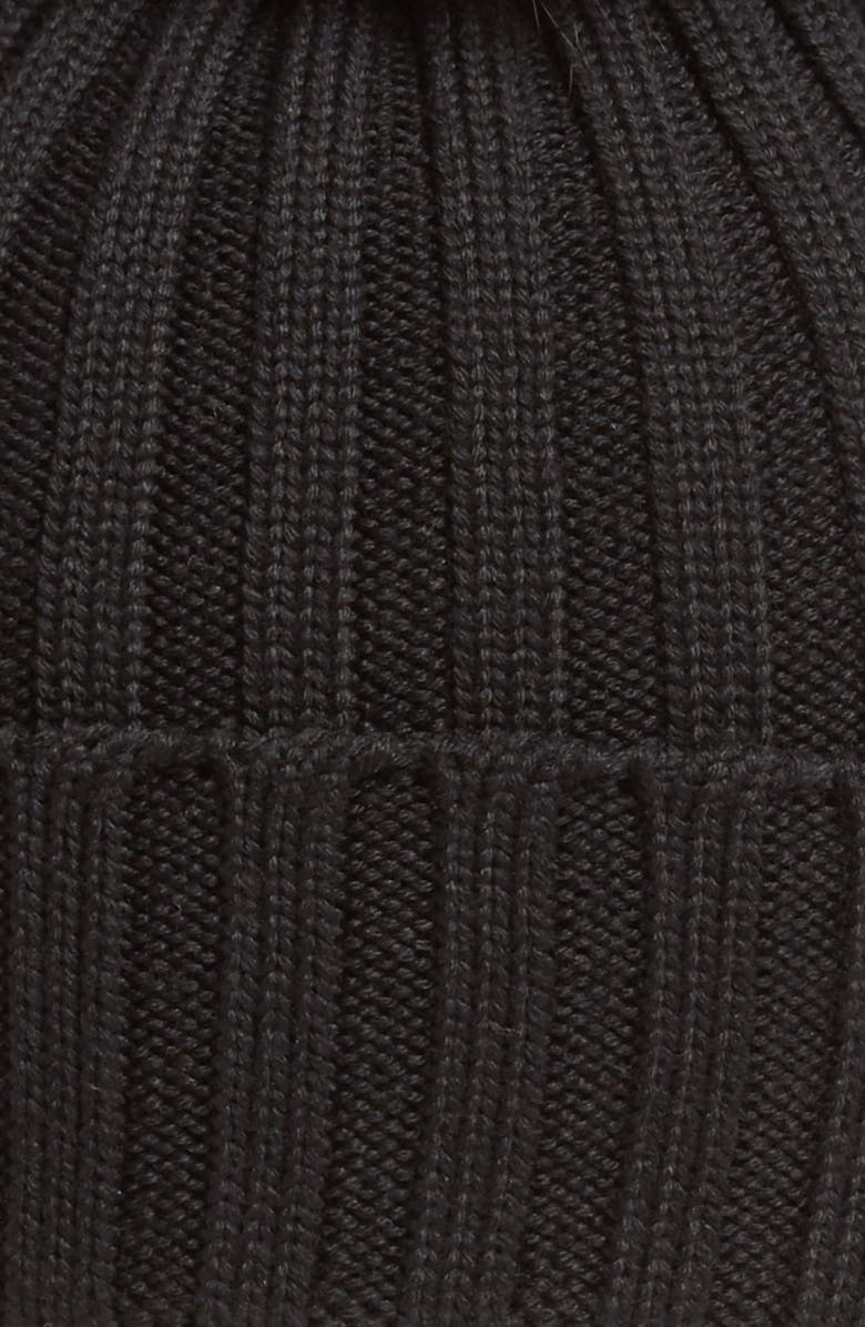 Moncler Genuine Fox Fur Pom Wool Beanie, Alternate, color,