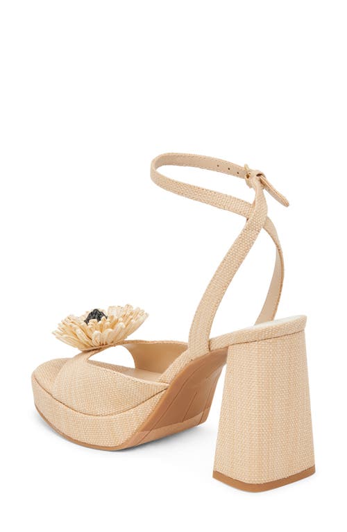 Dolce Vita Paulos Platform Sandal In Natural Raffia