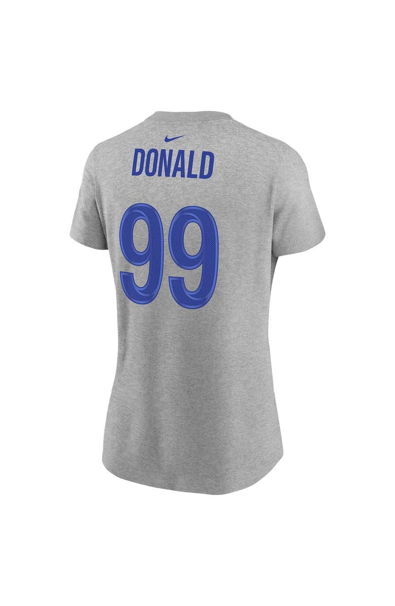 Nike Women's Nike Aaron Donald Heathered Gray Los Angeles Rams Super Bowl LVI Bound Name & Number T-Shirt, Alternate, color, 
