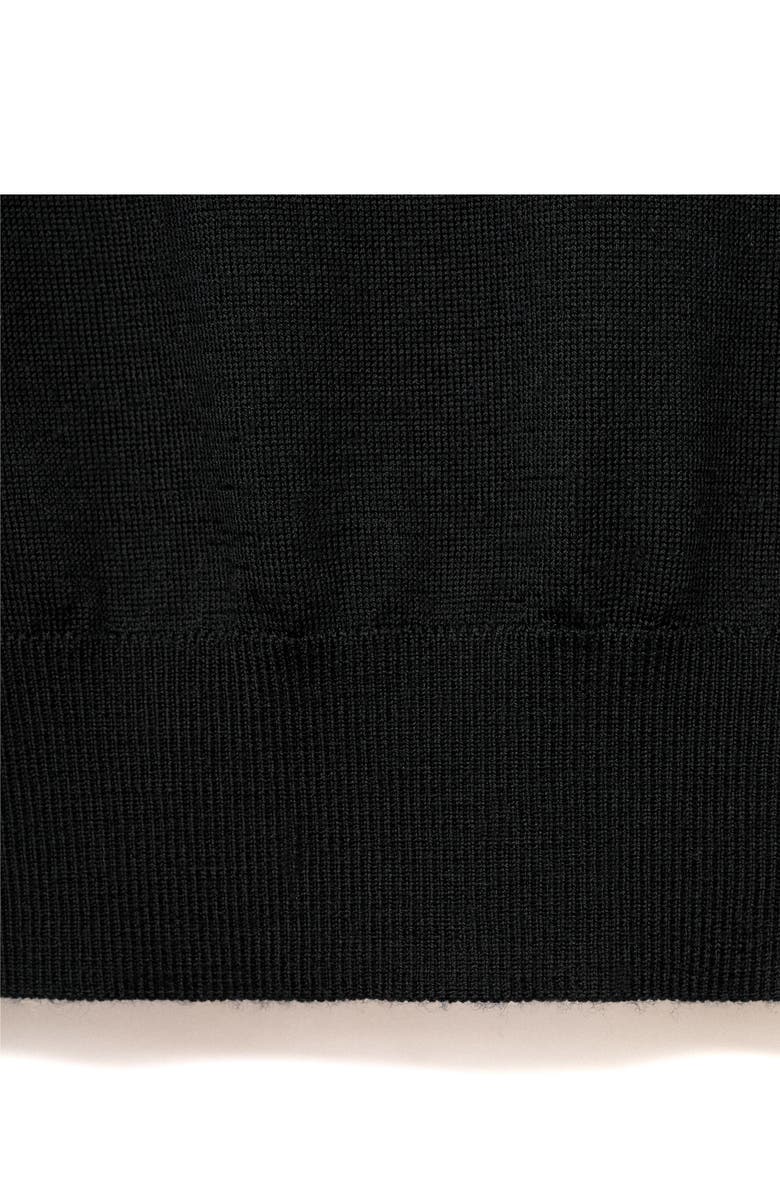 MANGO Selection Wool Sweater Polo, Alternate, color, Black