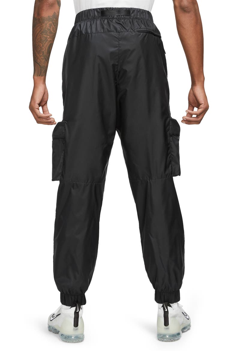 Lined Woven Cargo Joggers, Alternate, color, BLACK/ BLACK