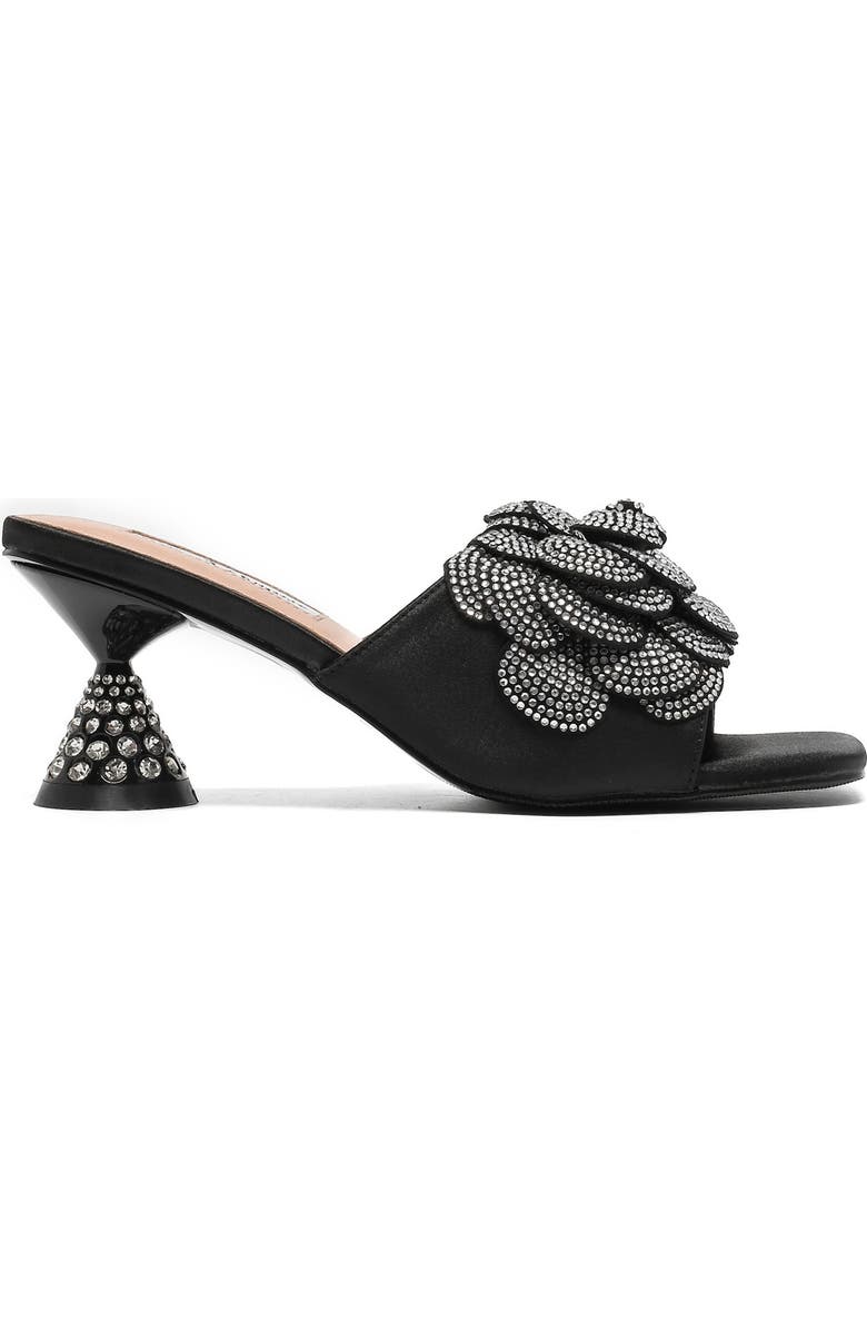 LADY COUTURE Petal Slide Sandal, Alternate, color, Black