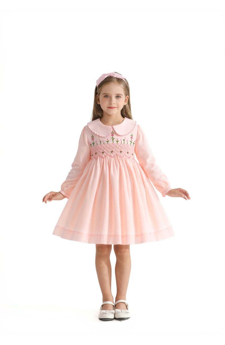 Tulleen Blossom Smocked Dress, Alternate, color, Pink