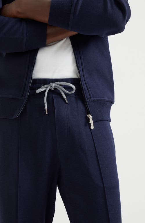 Brunello Cucinelli Trousers With Crête In Cobalt