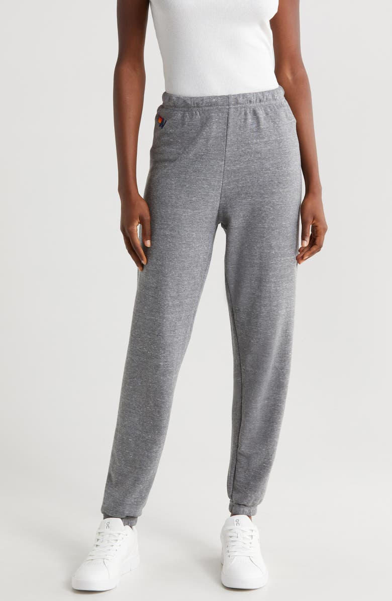 Aviator Nation Bolt Sweatpants, Main, color, Heather Grey