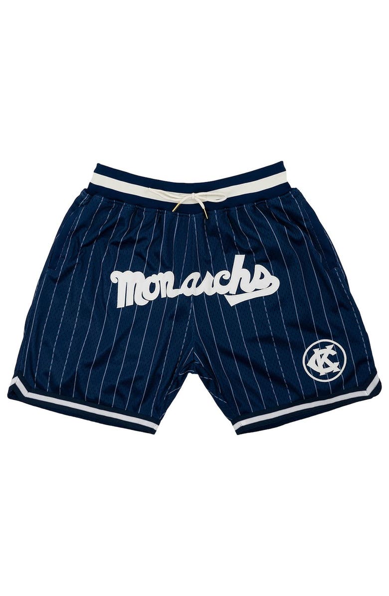 RINGS & CRWNS Men's Rings & Crwns Navy Kansas City Monarchs Replica Team Mesh Shorts, Alternate, color,