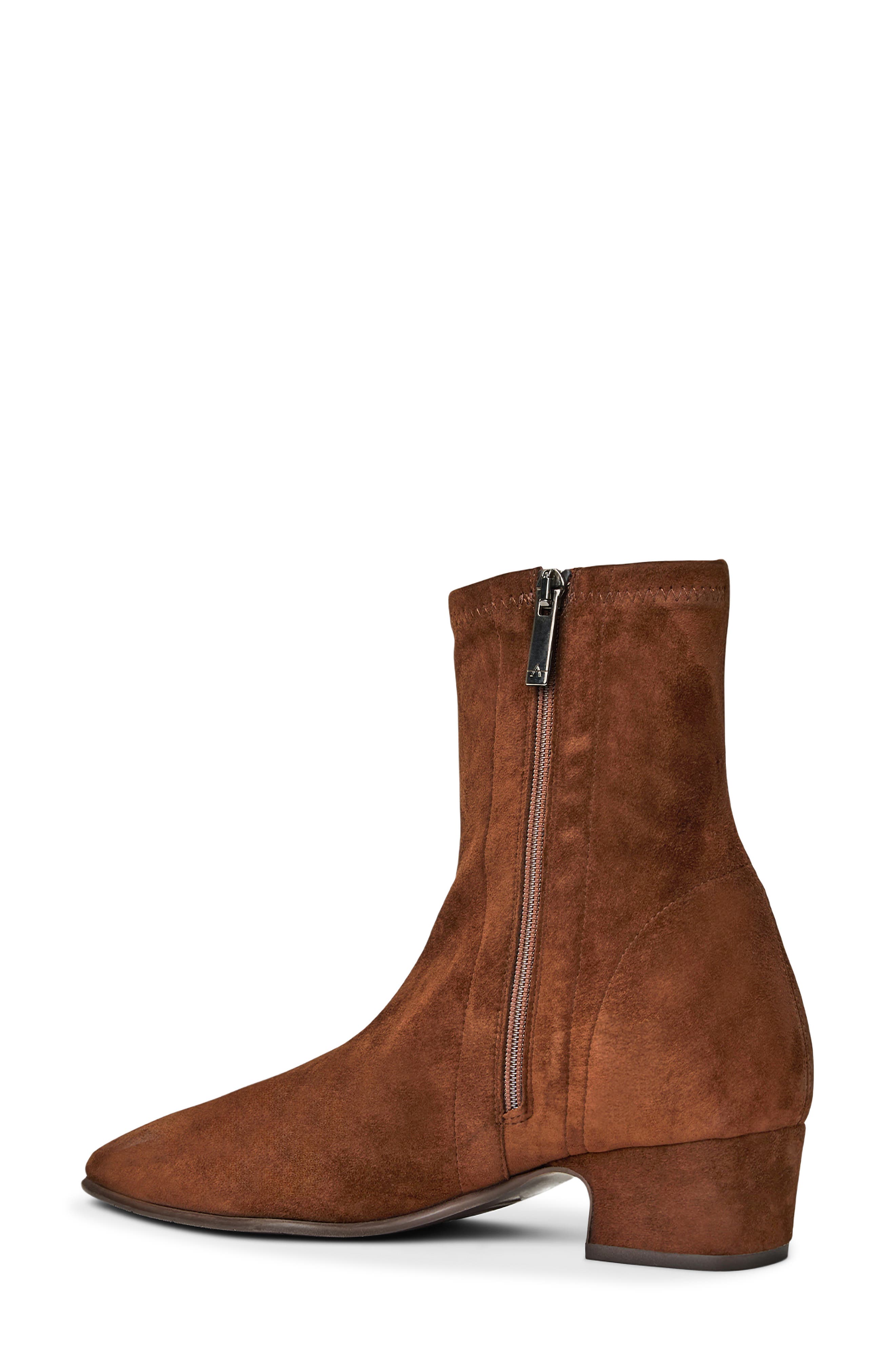 Raquel Waterproof Bootie, Alternate, color, COGNAC SUEDE