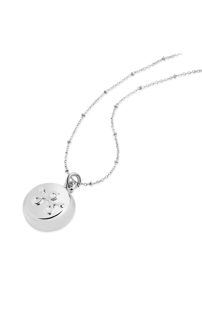 invisaWear Beaded Chain Necklace Smart Jewelry - Personal Safety Device with ADT and 911 Features - Necklace, Main, color, Silver