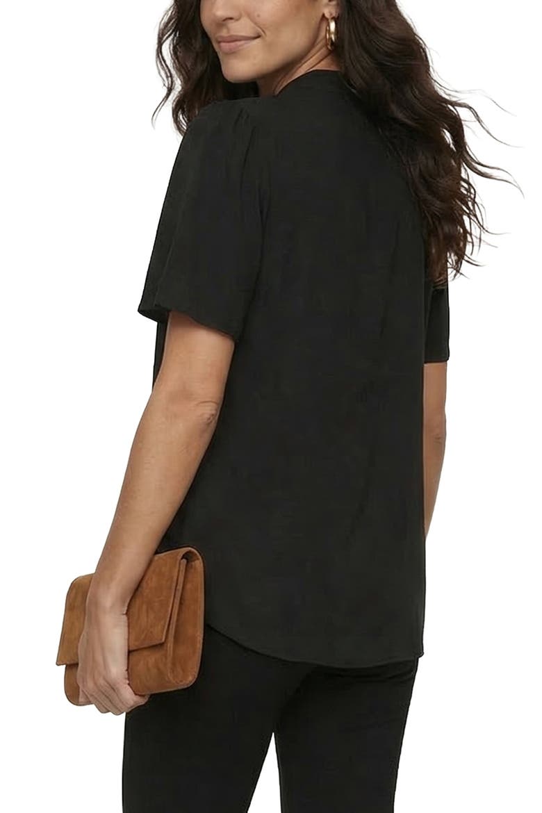 Camille Flutter Sleeve Top, Alternate, color, Black
