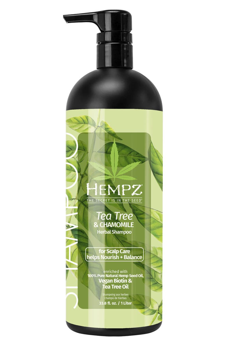 HEMPZ Tea Tree & Chamomile Herbal Shampoo, Alternate, color,