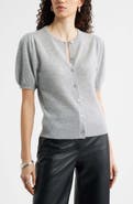 Nordstrom Puff Sleeve Cashmere Cardigan