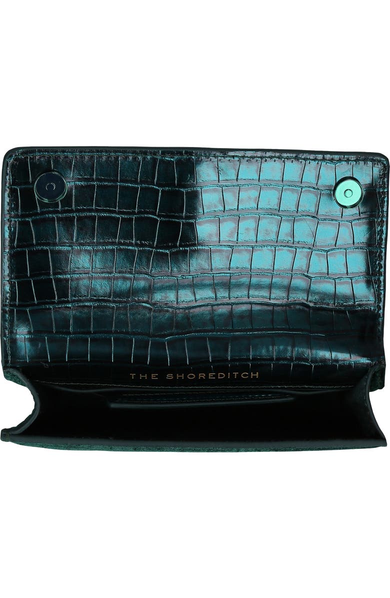 Kurt Geiger London Small Shoreditch Croc Embossed Velvet Crossbody Bag, Alternate, color,